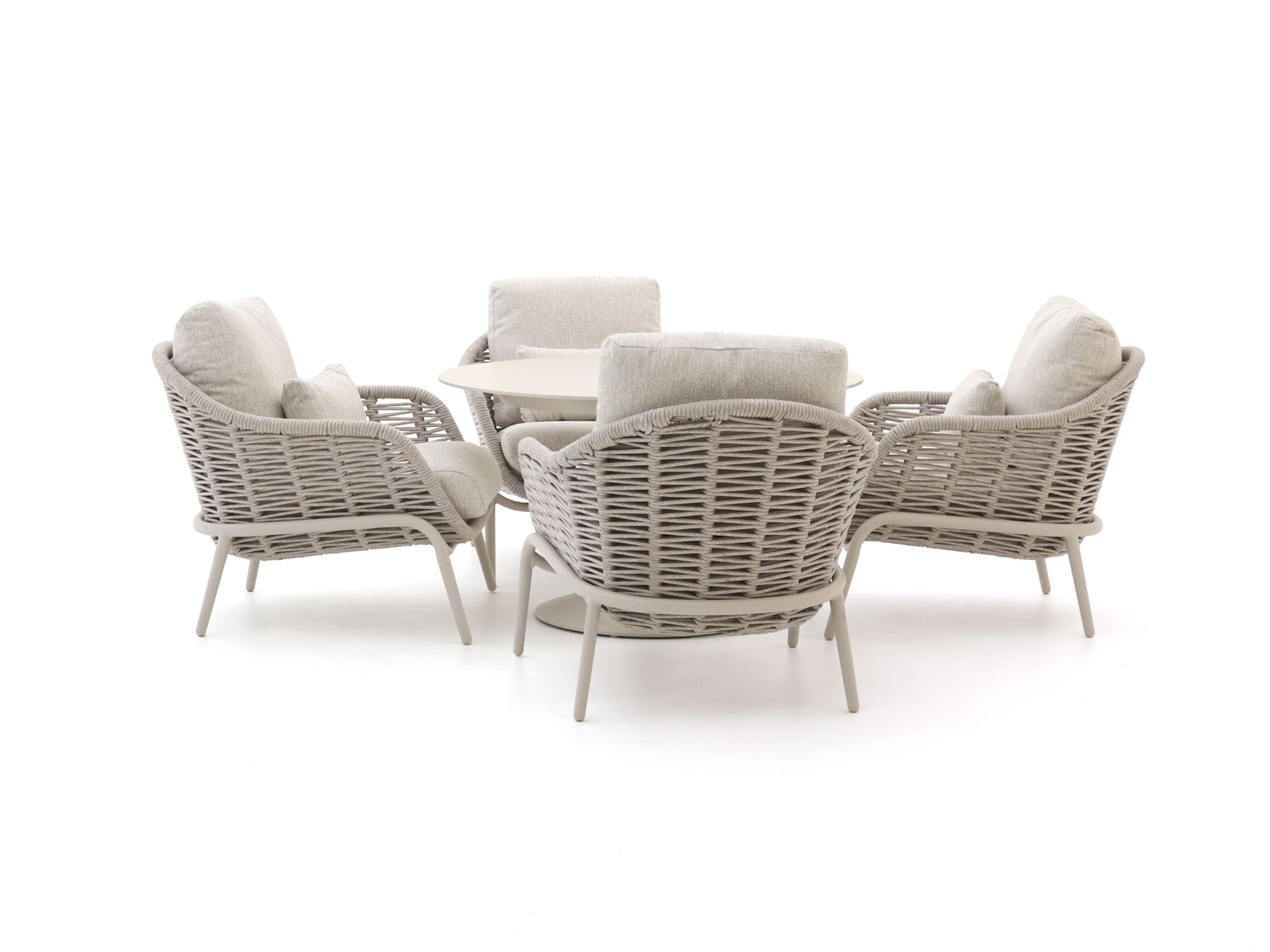 SUNS Casto/Nova ø120cm low dining tuinset 5-delig