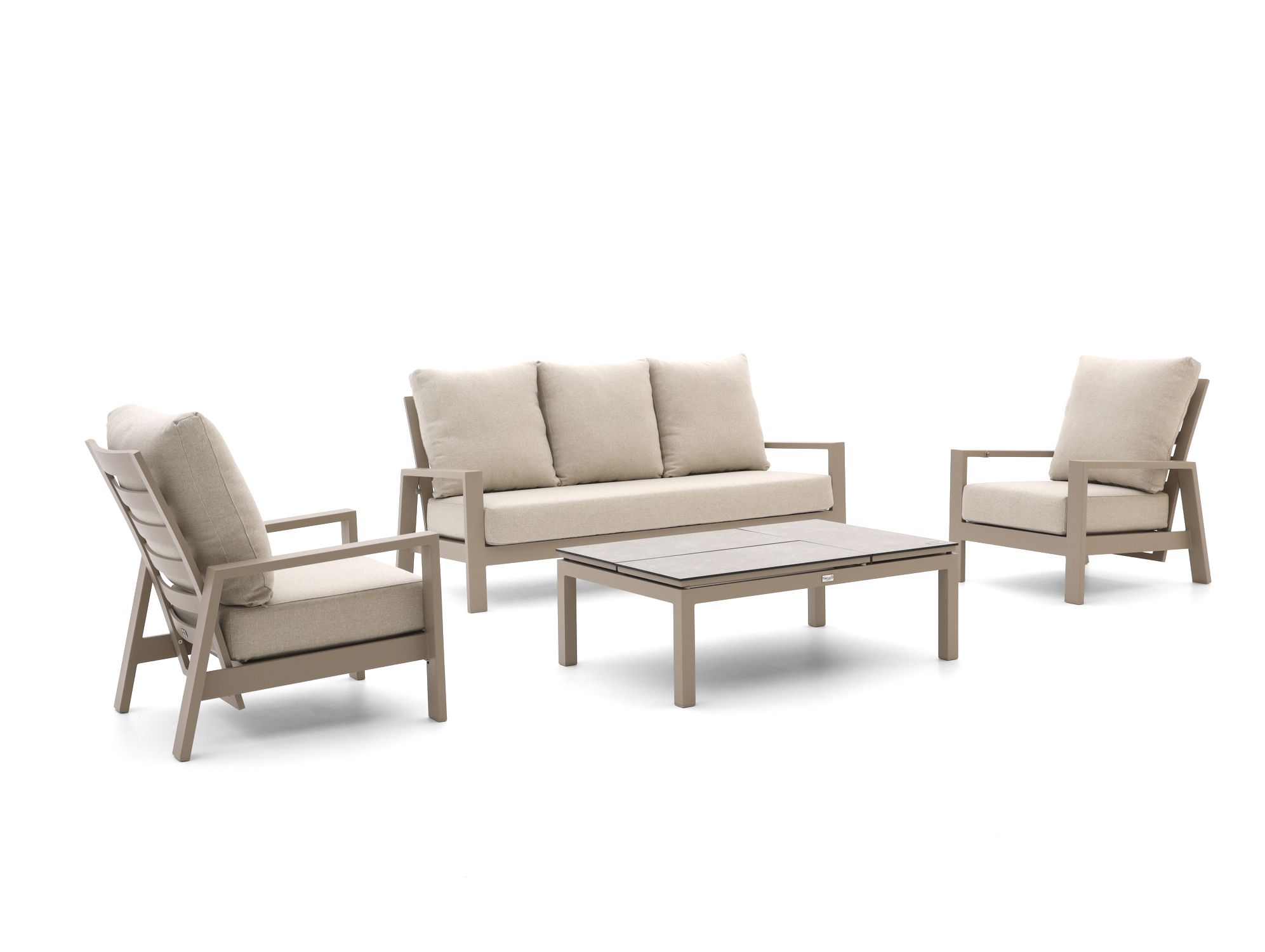 Tierra Outdoor Musone/Flip-Up stoel-bank loungeset 4-delig 5-zits verstelbaar