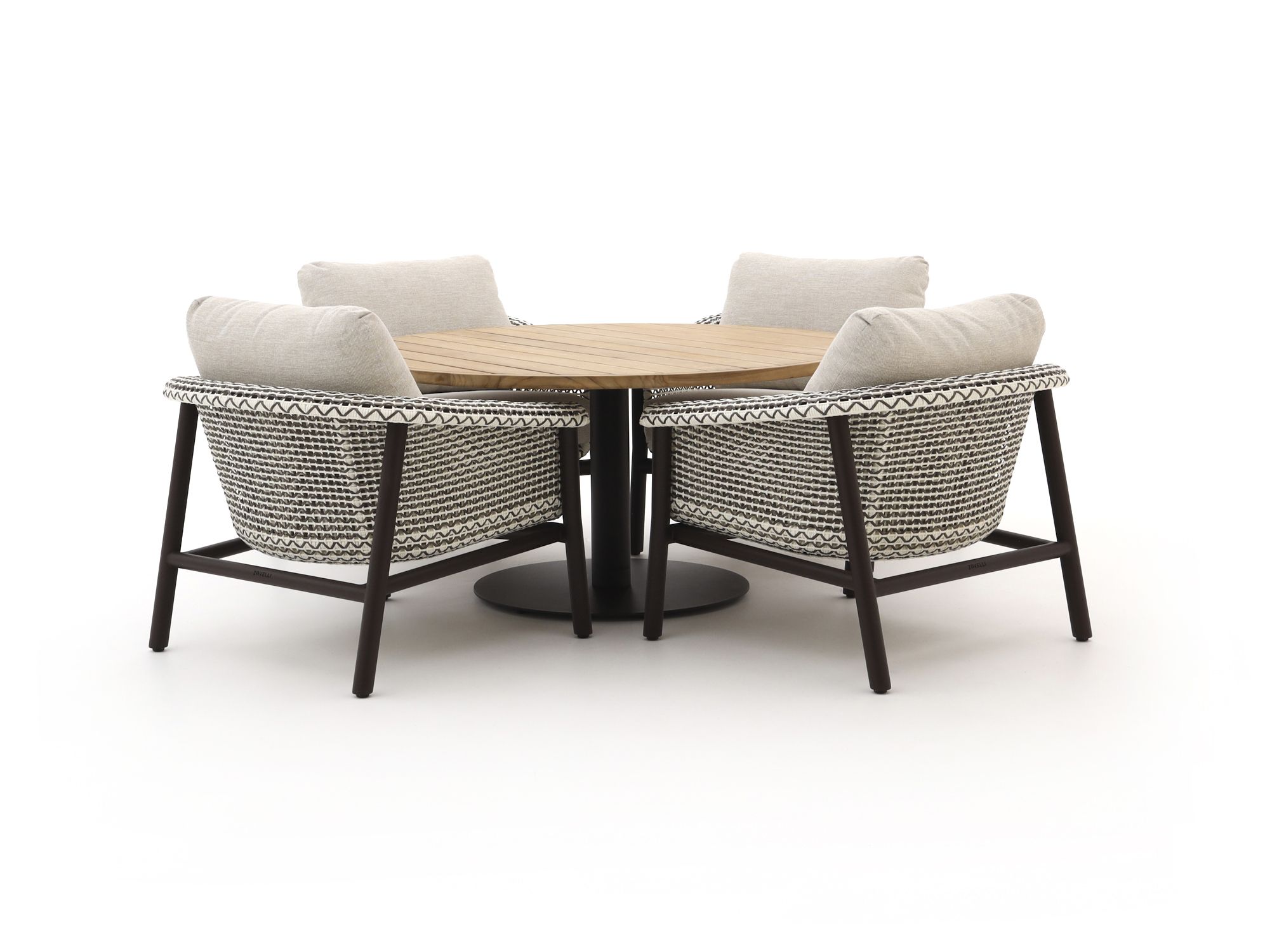 Zavelli Cuore ø 150cm low dining tuinset 5-delig