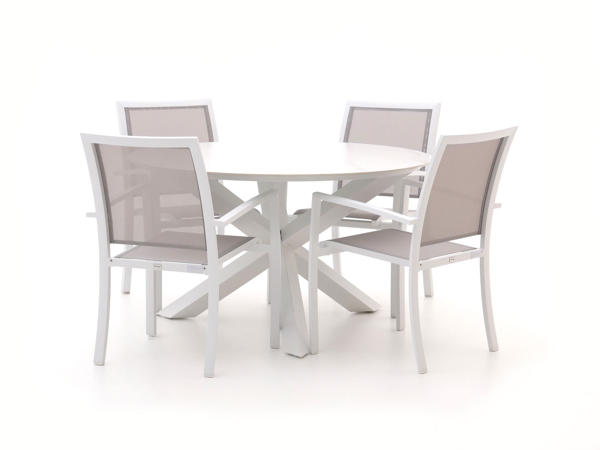 Bellagio Anzio/Lodola ø130cm dining tuinset 5-delig stapelbaar