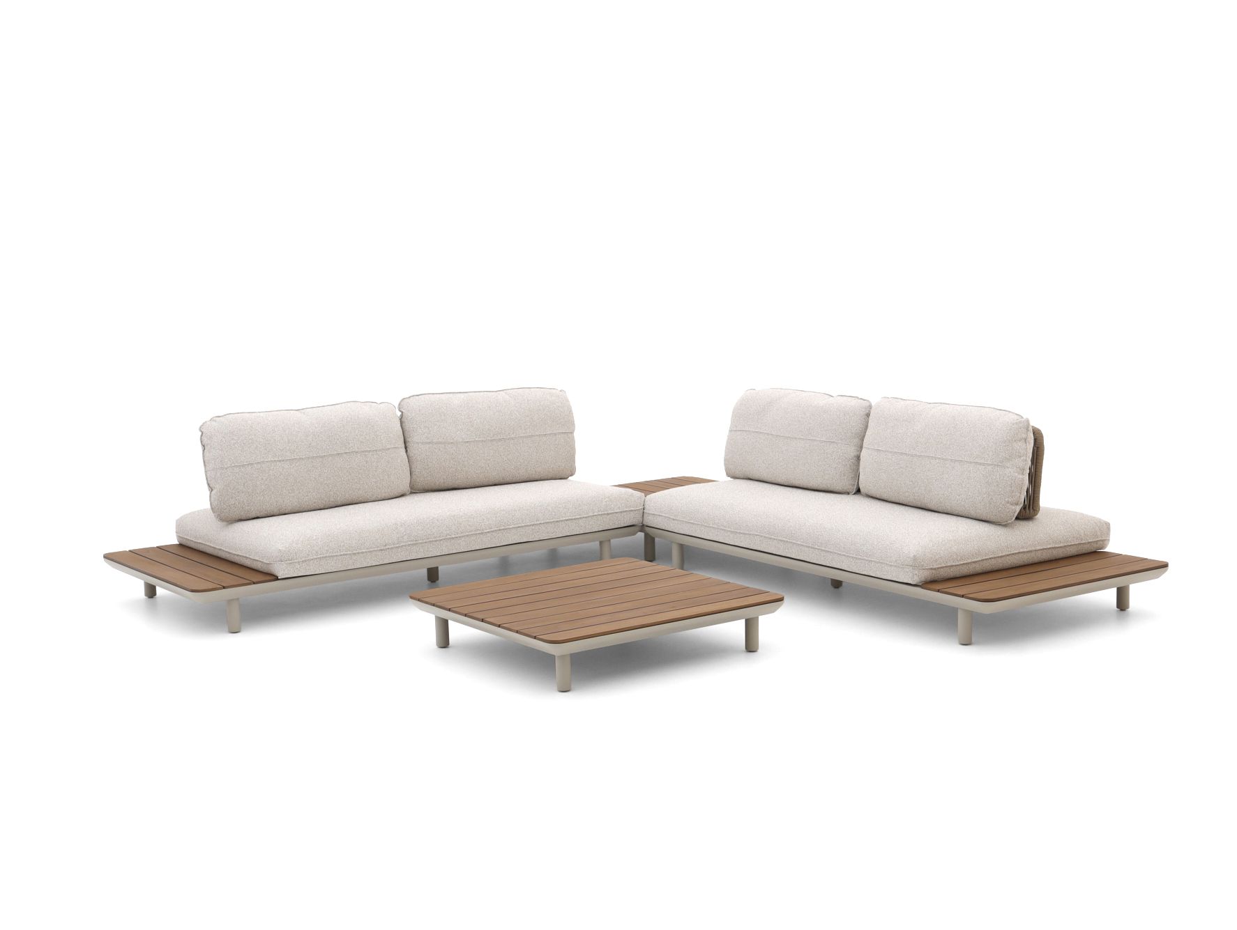 Zavelli Luminosa bank loungeset 4-delig verstelbaar