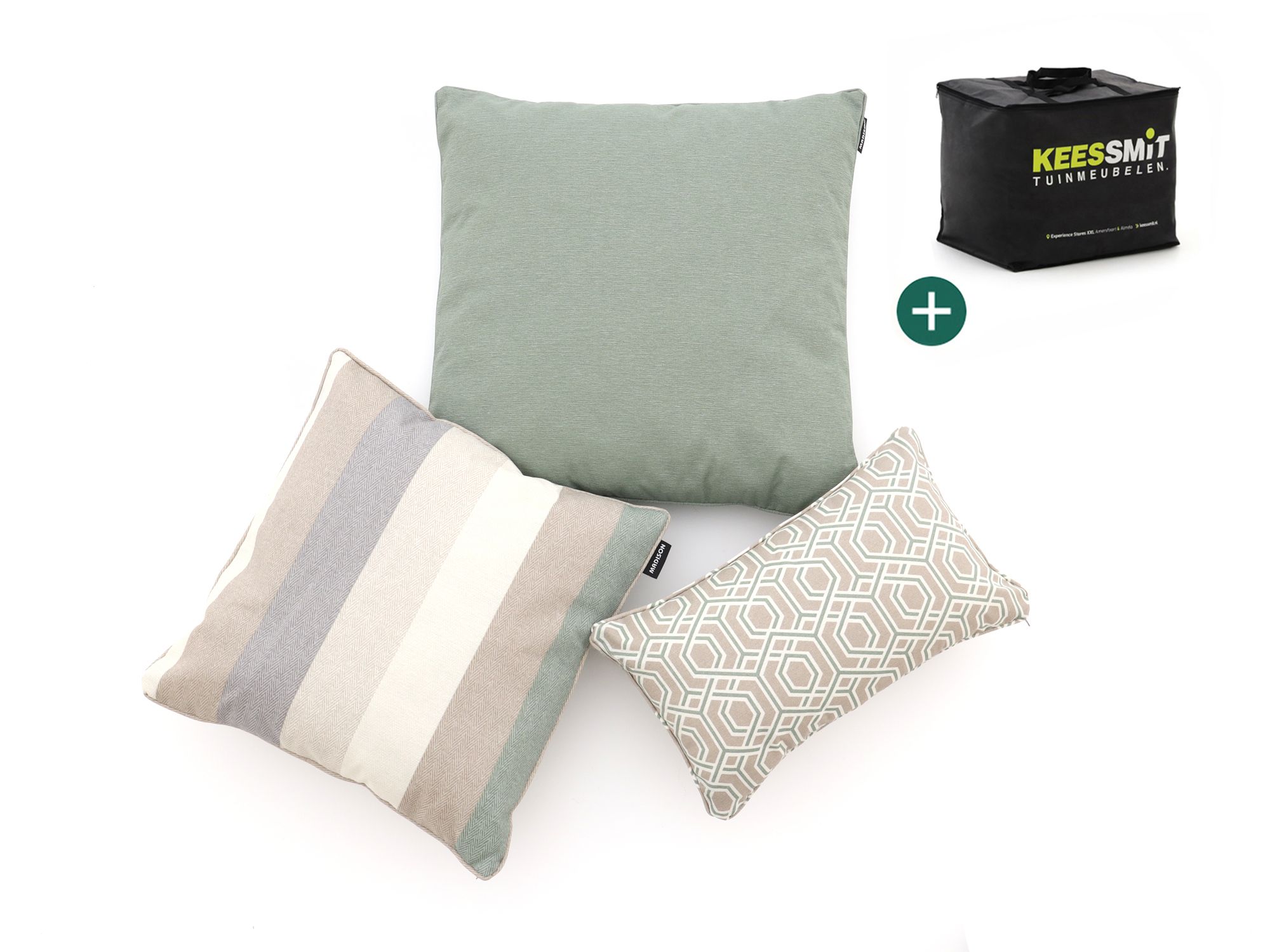 Sierkussen set Modern Graphic Green