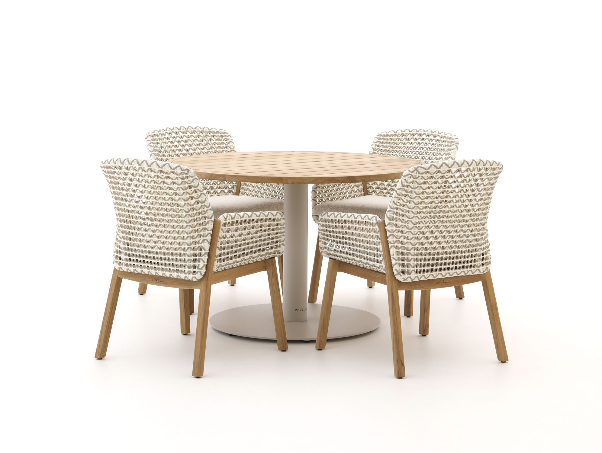 Zavelli Juntos/Cuore ø120cm dining tuinset 5-delig