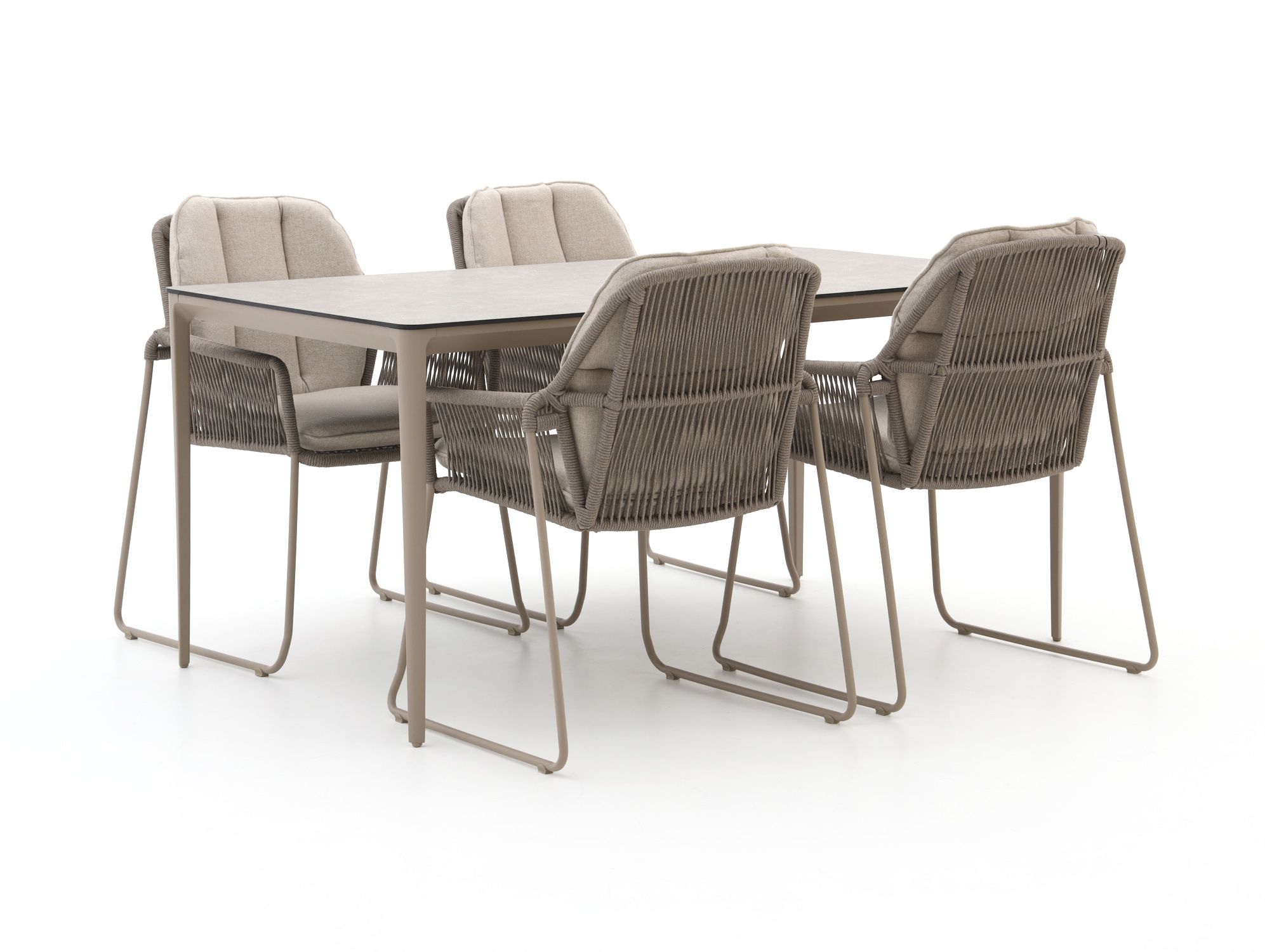 Tierra Outdoor Rivera/Elegante 160cm dining tuinset 5-delig