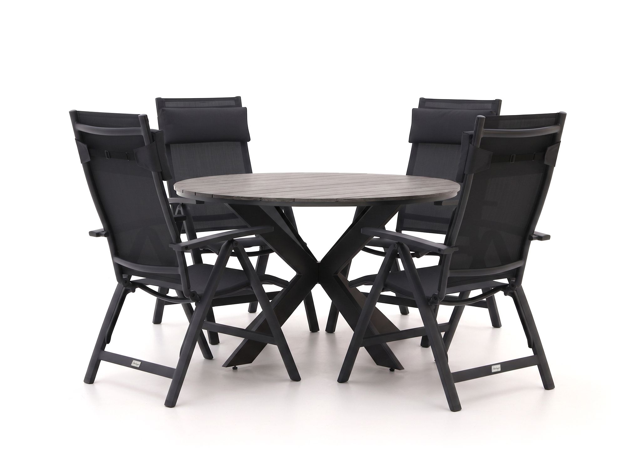 Bellagio Avenza/Fidenza ø126cm dining tuinset 5-delig verstelbaar