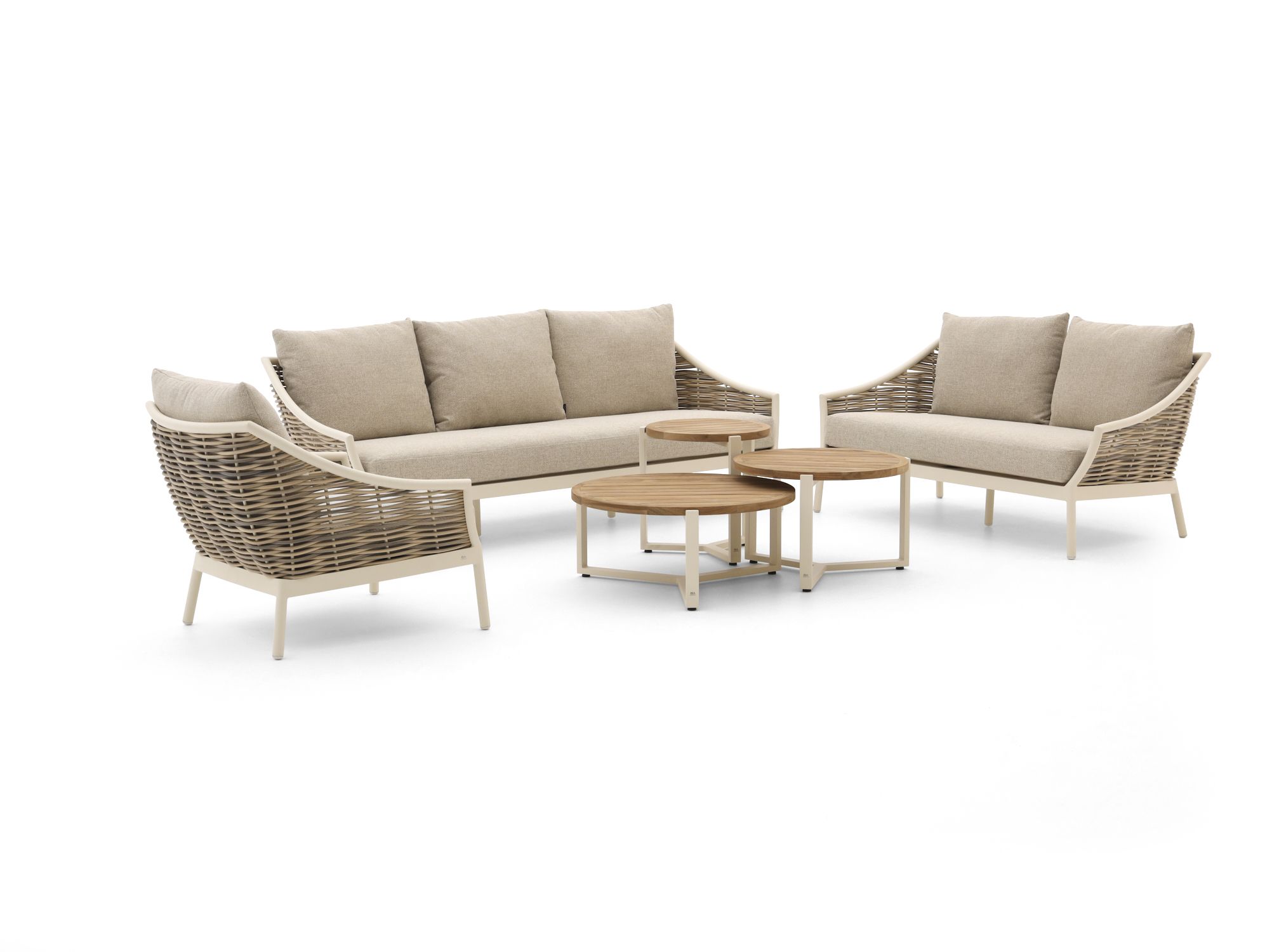 Apple Bee Milou/Monaco stoel-bank loungeset 6-delig 6-zits