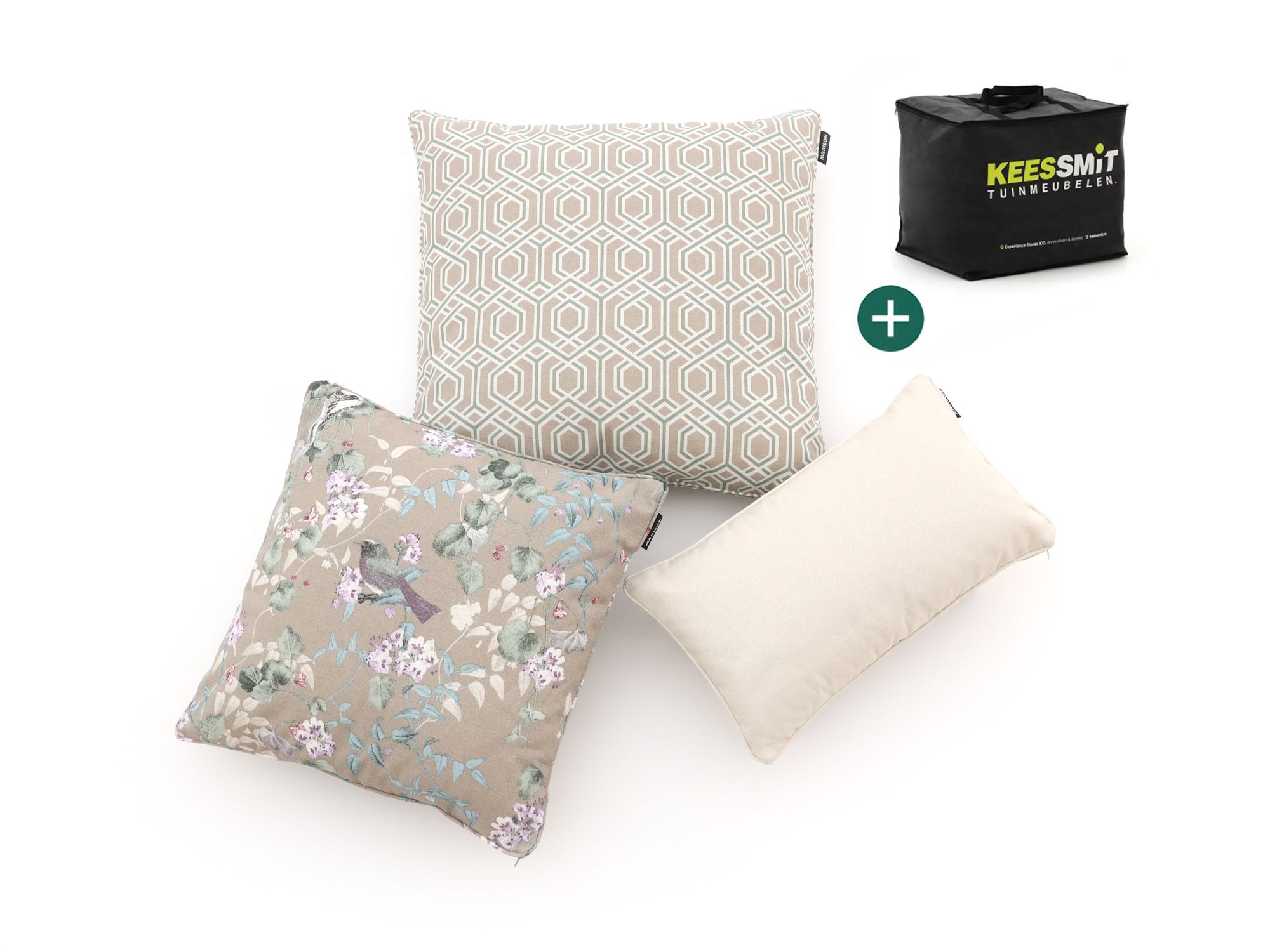 Sierkussen set Soft Floral Light Naturel