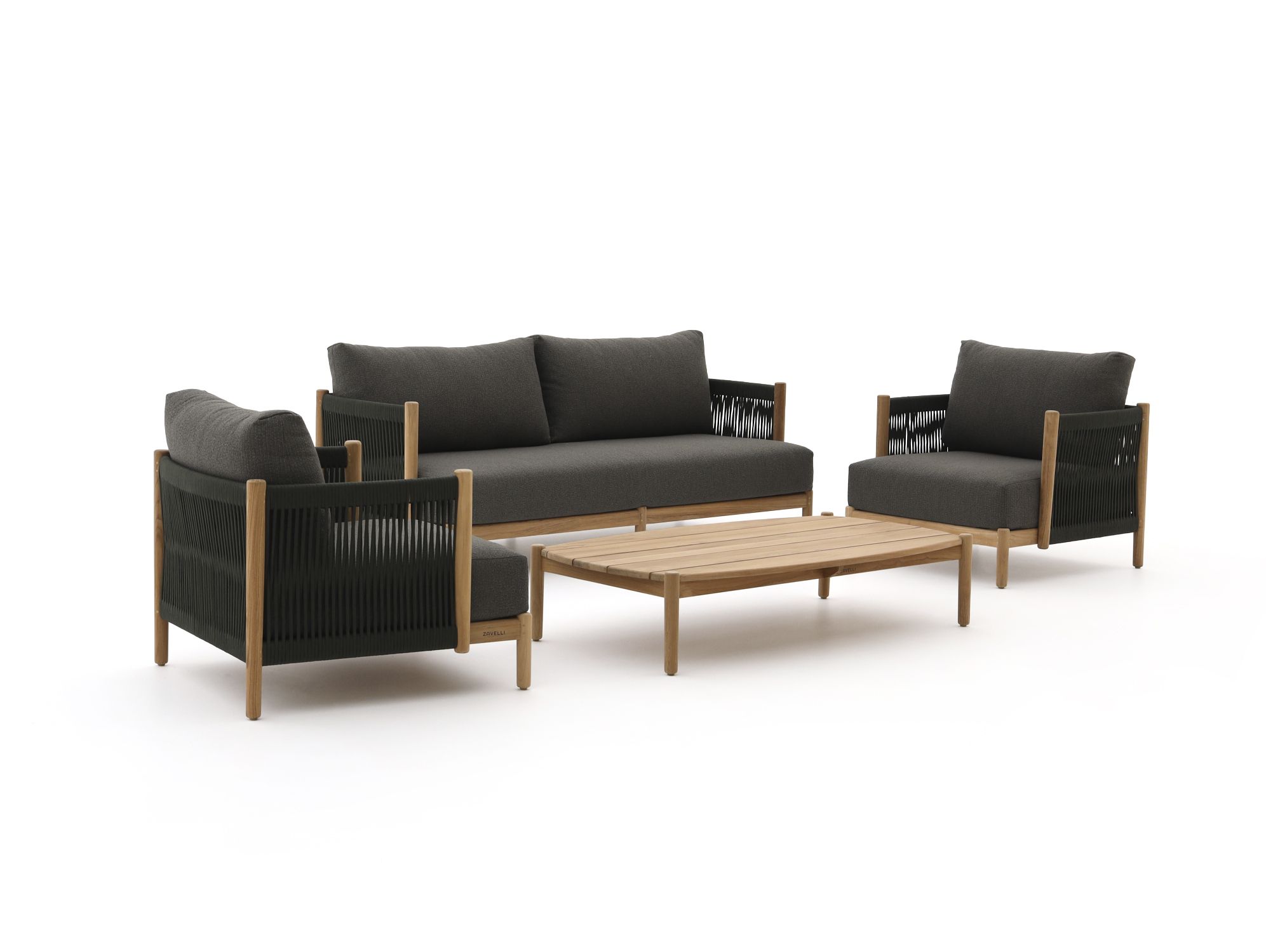 Zavelli Convivia stoel-bank loungeset 4-delig 4-zits