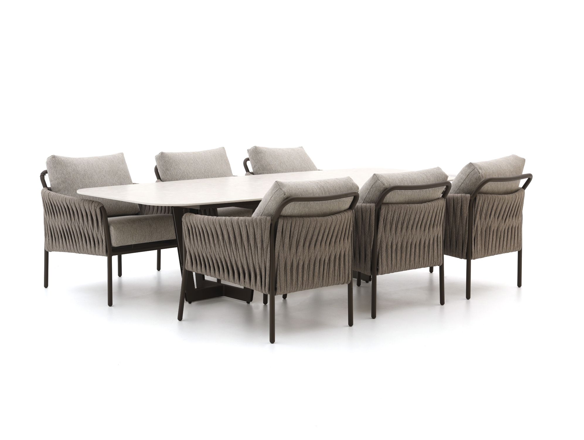 SUNS Fiave/Palermo 280cm low dining tuinset 7-delig