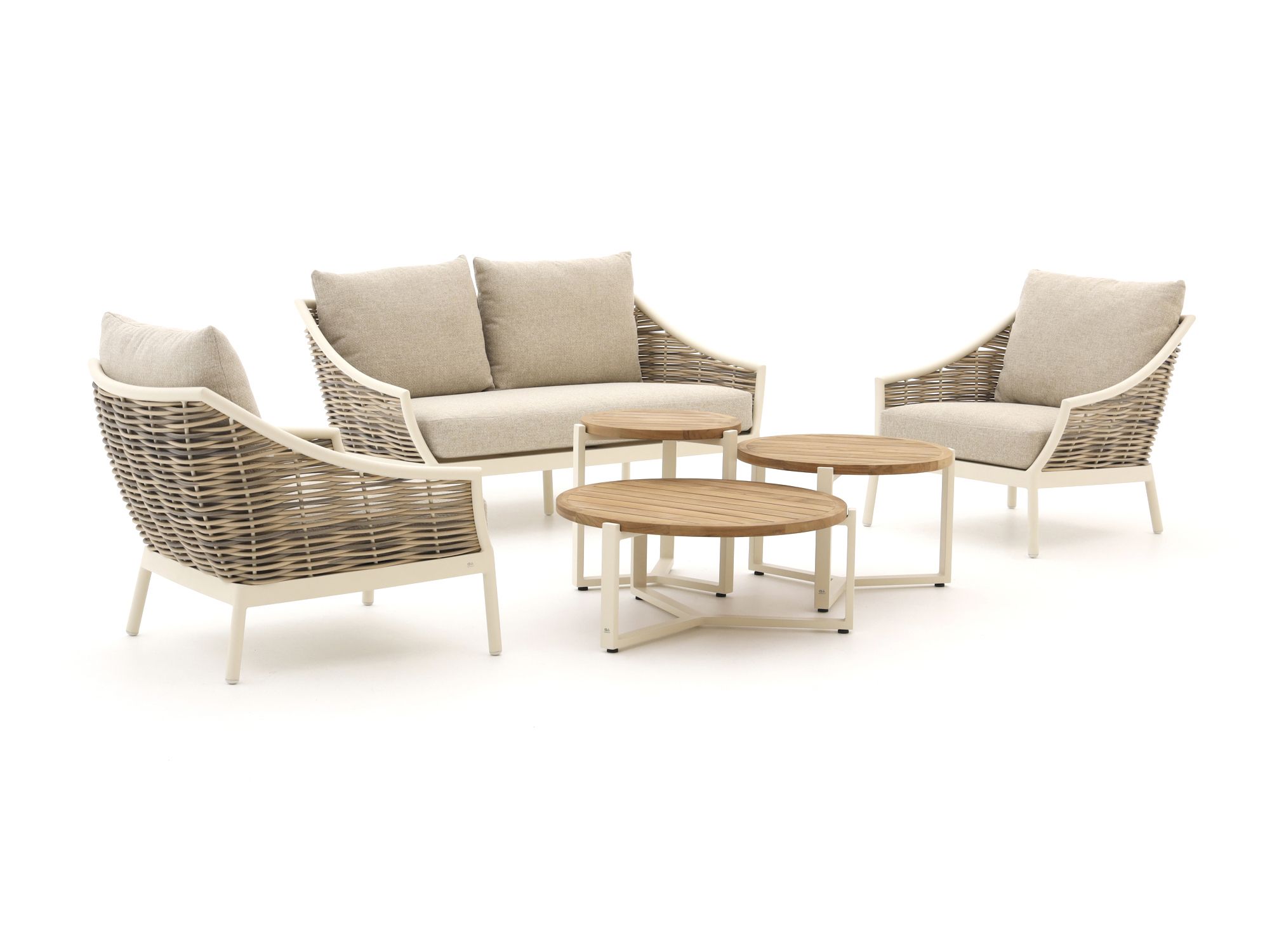 Apple Bee Milou/Monaco stoel-bank loungeset 6-delig 4-zits