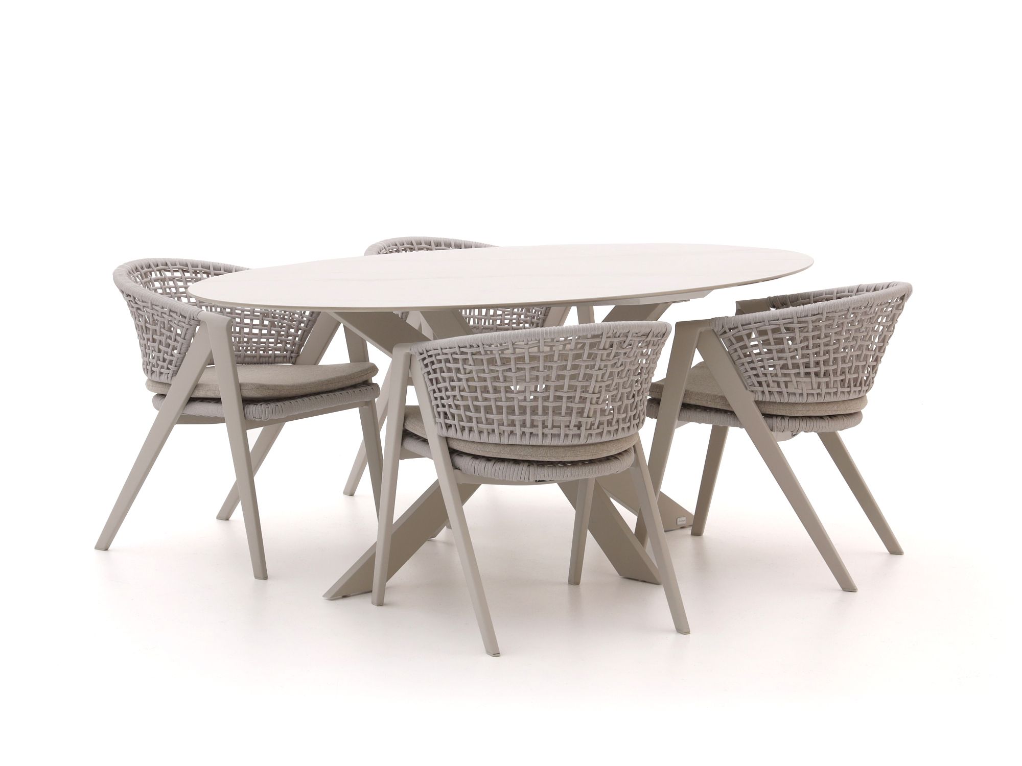 Manifesto Valsecca/Furato ellips 200cm dining tuinset 5-delig