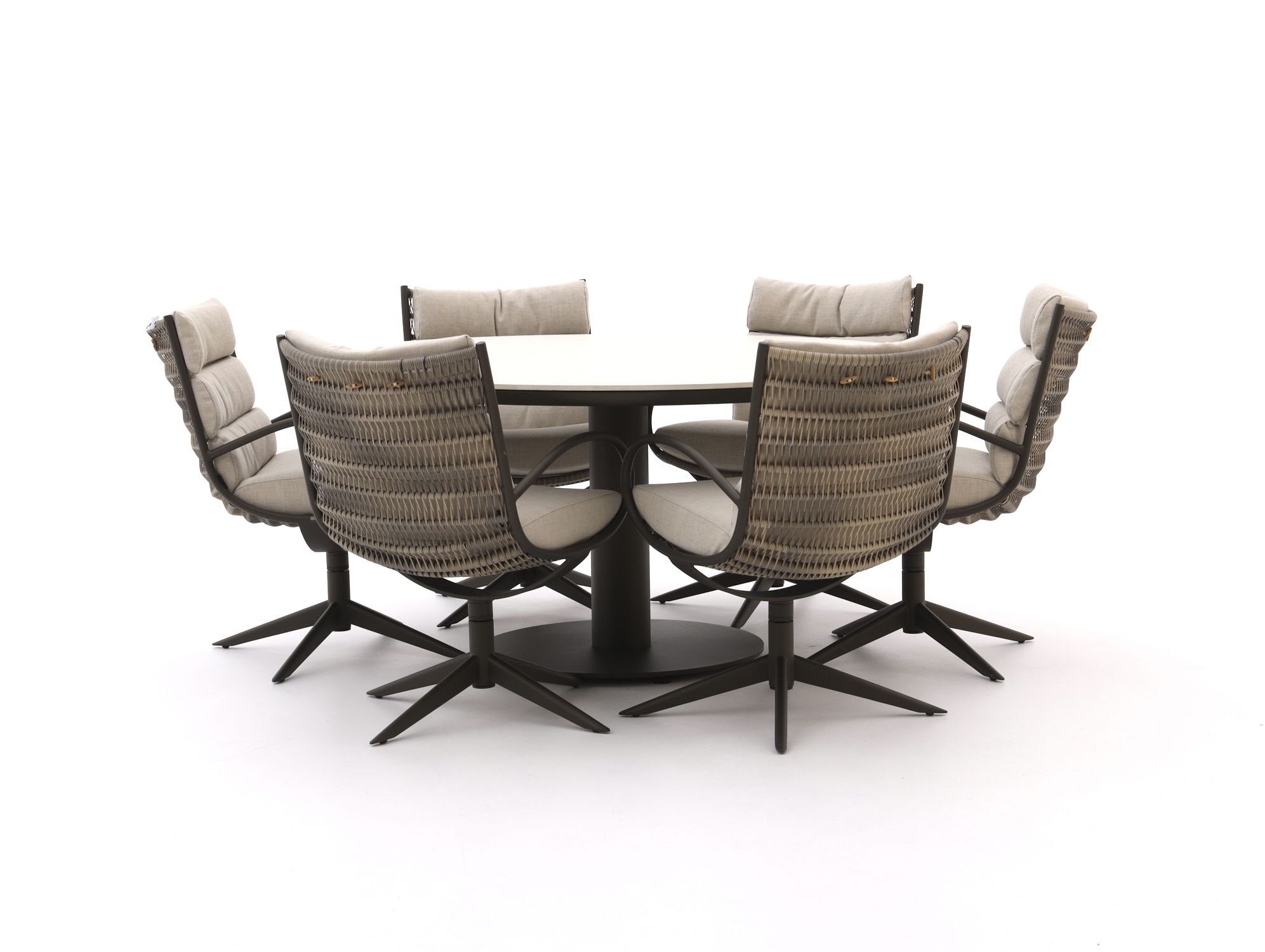 Apple Bee Camp Bay/Melville ø 160cm dining tuinset 7-delig draaibaar