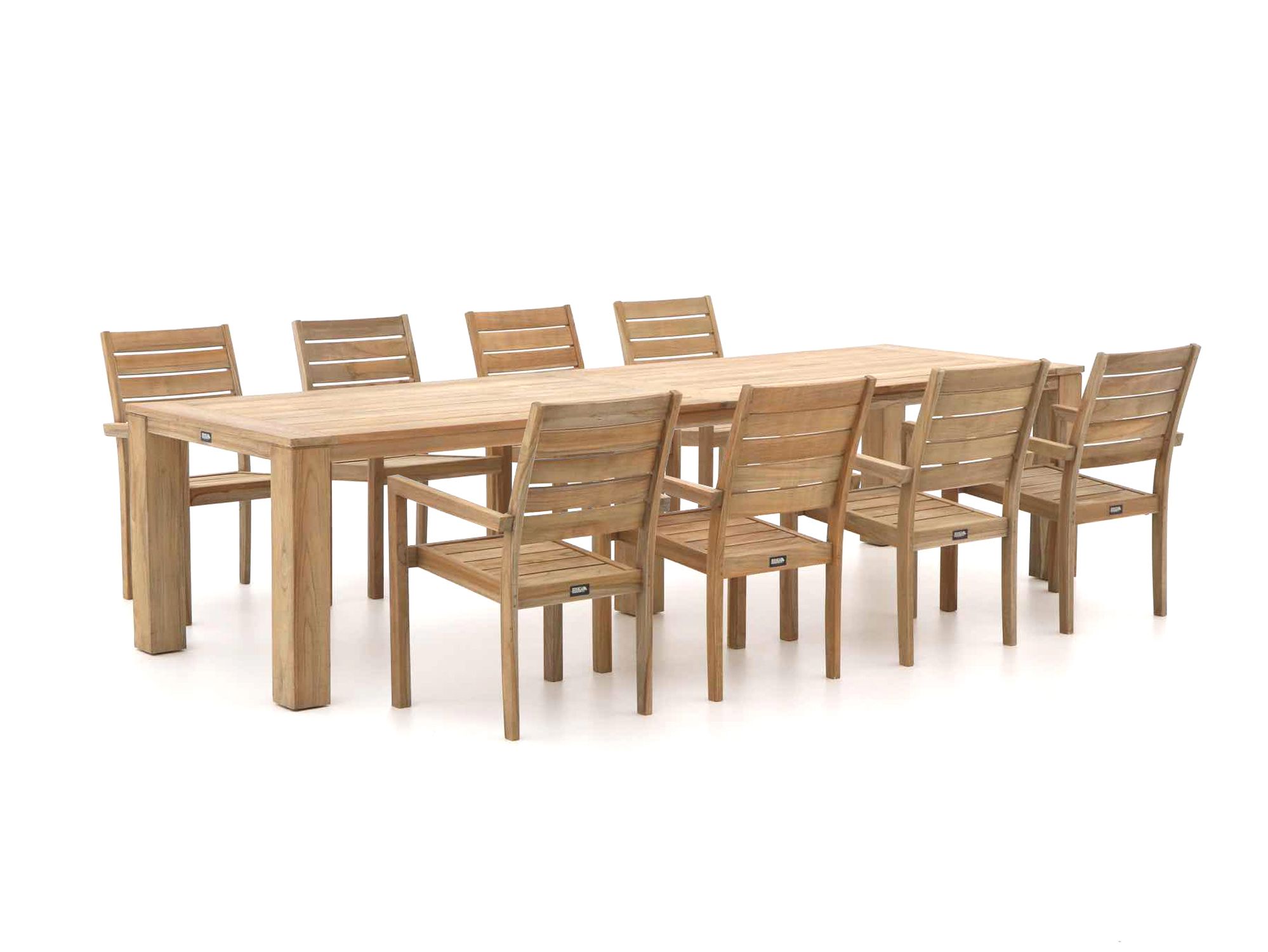 ROUGH-S/ROUGH-X 320cm dining tuinset 9-delig stapelbaar