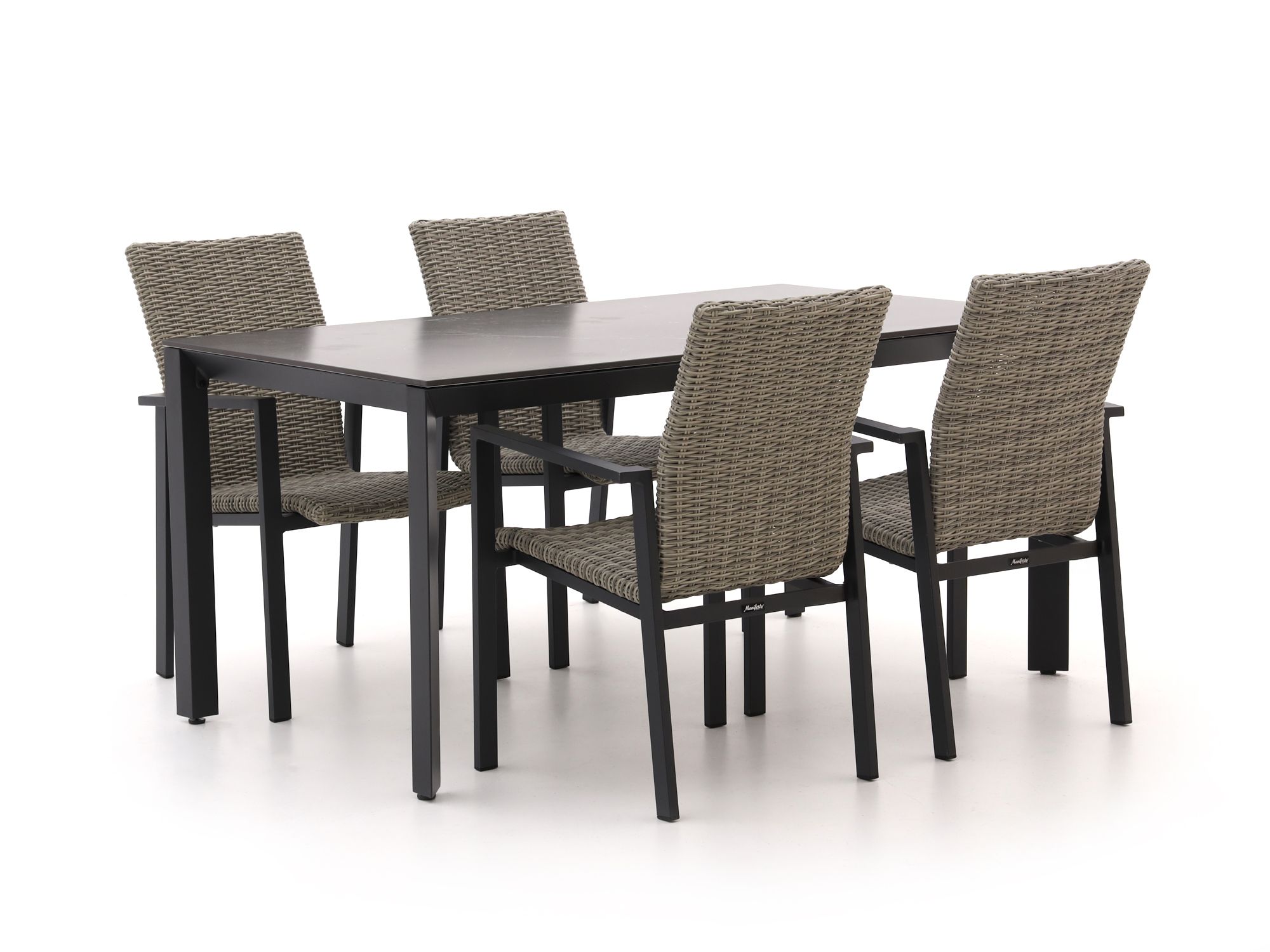 Manifesto Villongo/Sestino 160cm dining tuinset 5-delig stapelbaar