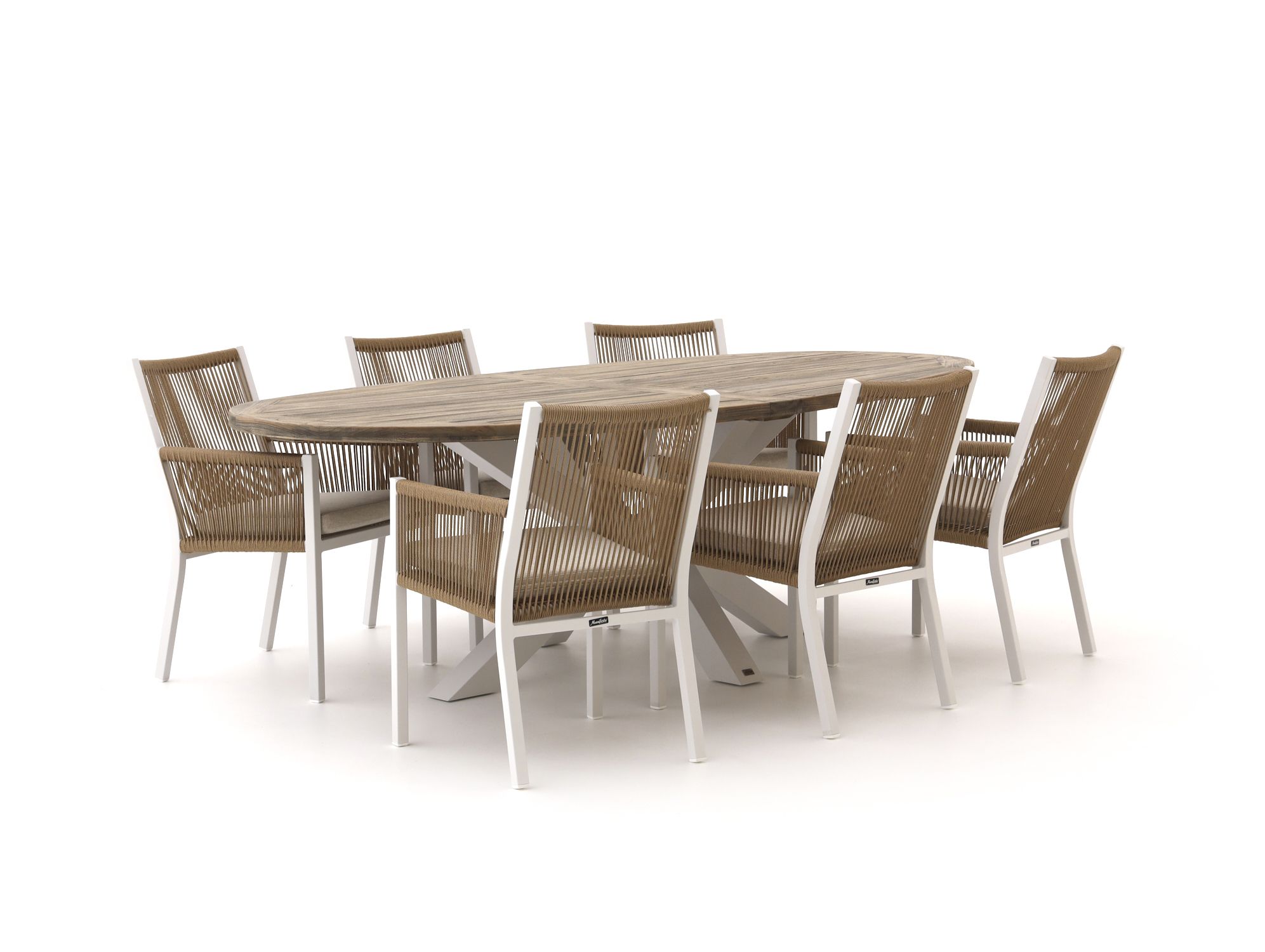 Manifesto Rivola/ROUGH-Y Ellips 240cm dining tuinset 7-delig