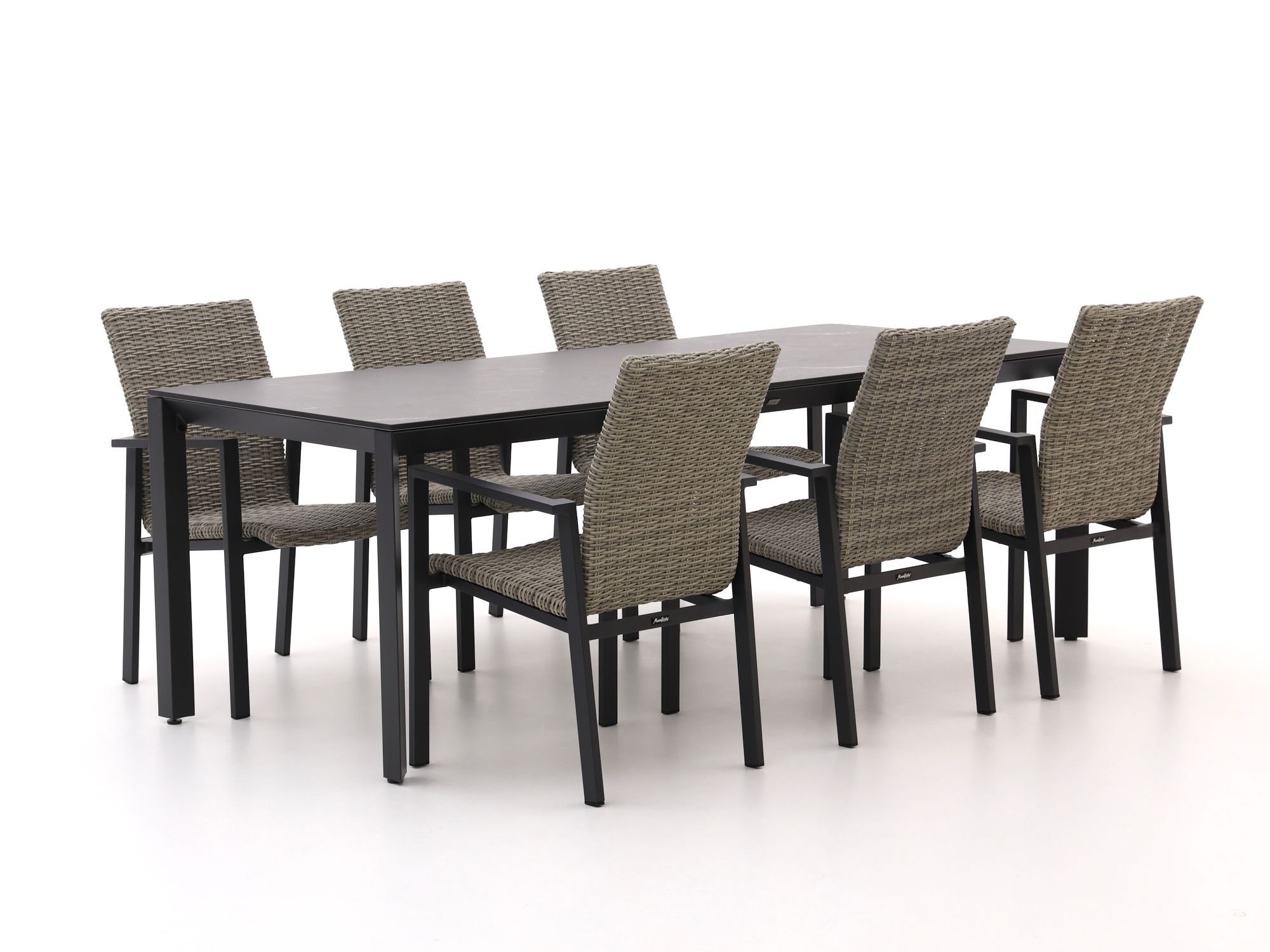 Manifesto Villongo/Sestino 220cm dining tuinset 7-delig stapelbaar