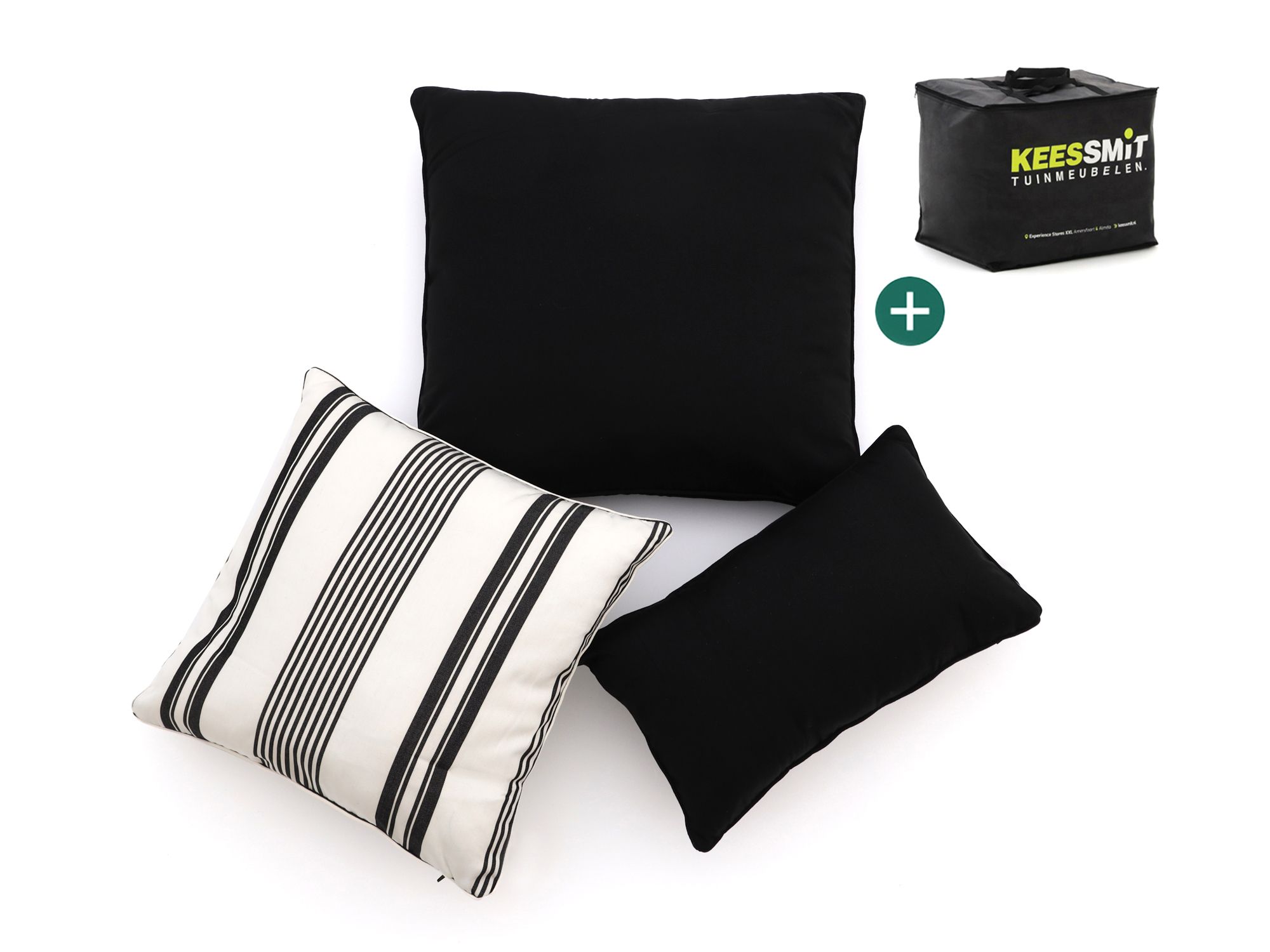 Sierkussen set Timeless Stripe Black