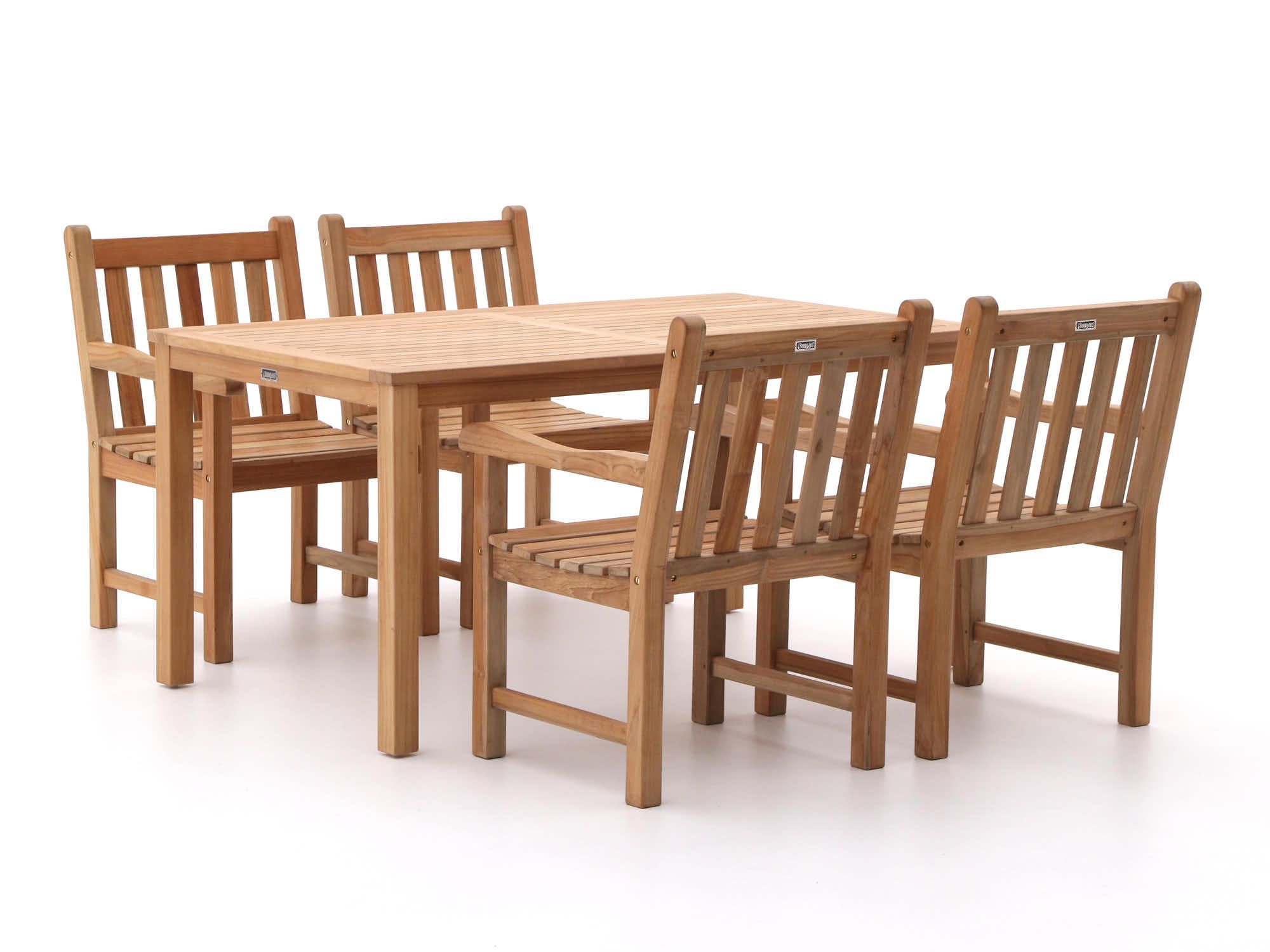 Sunyard Wales/Liverpool 160cm dining tuinset 5-delig