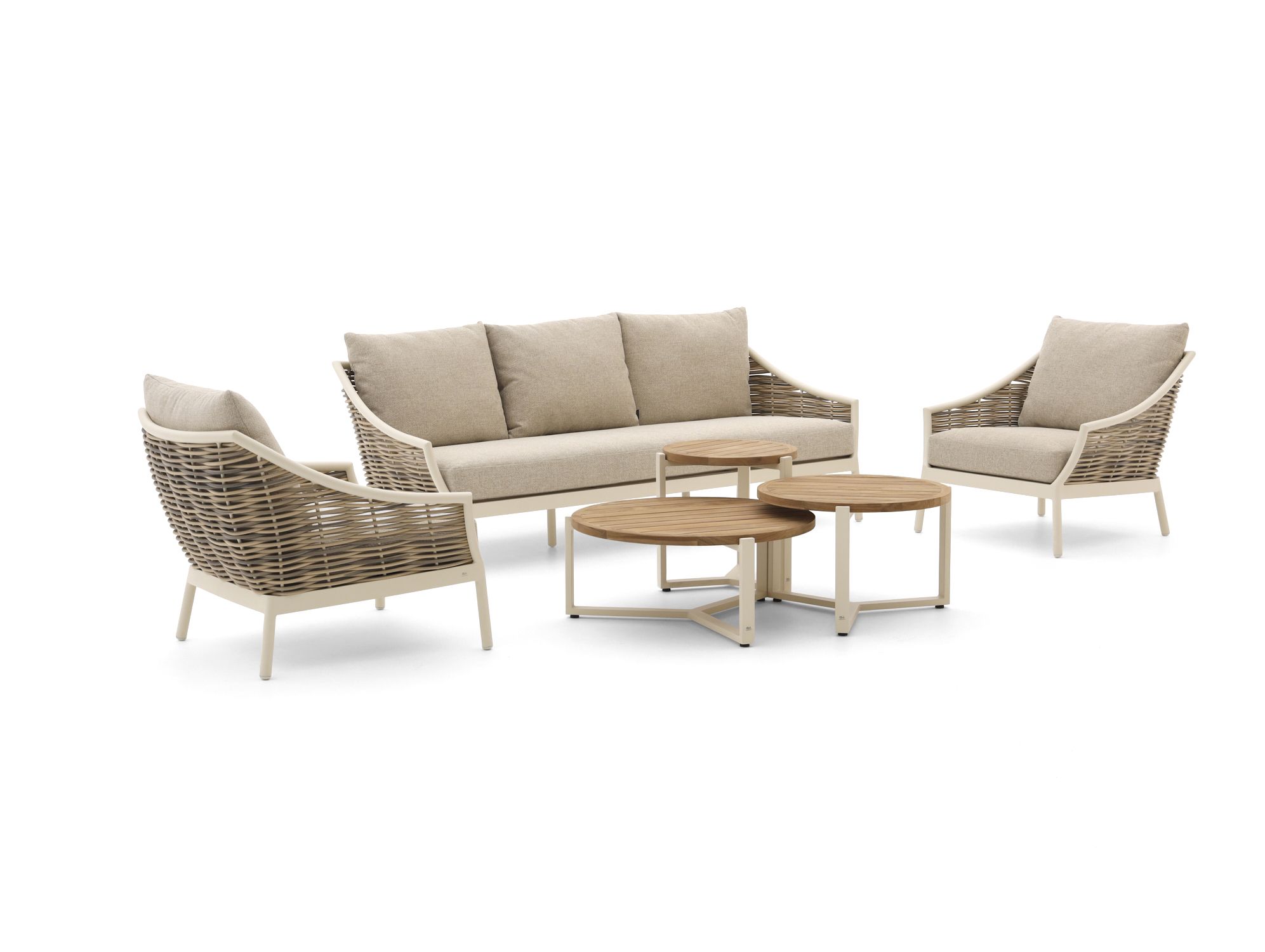 Apple Bee Milou/Monaco stoel-bank loungeset 6-delig 5-zits