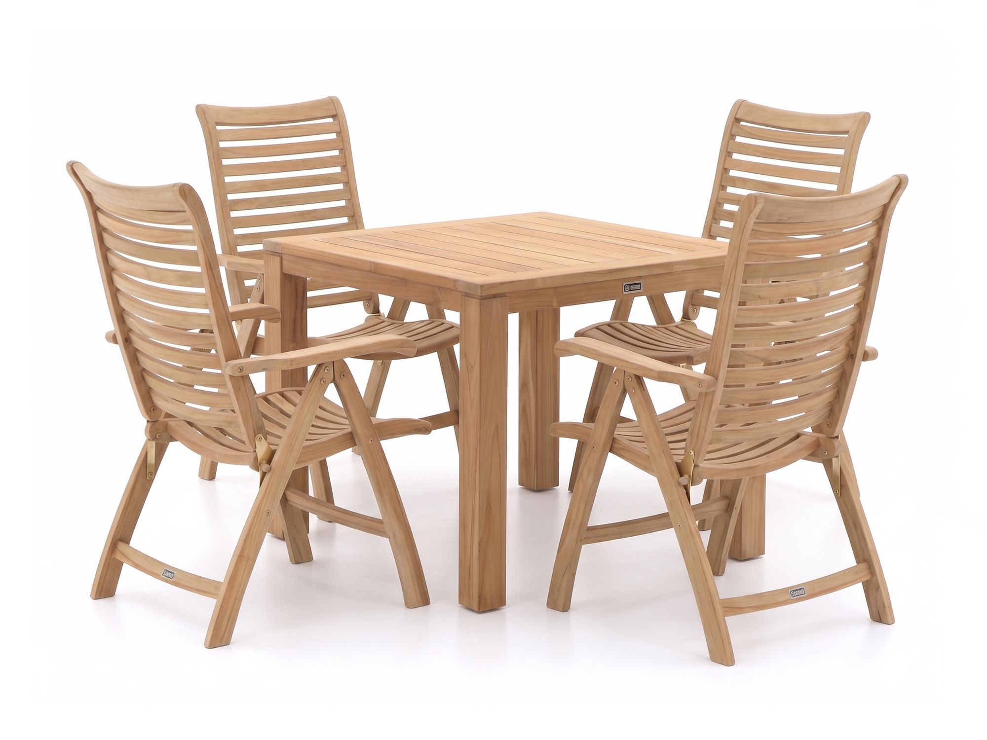 Sunyard Corby/Buxton 90cm dining tuinset 5-delig verstelbaar