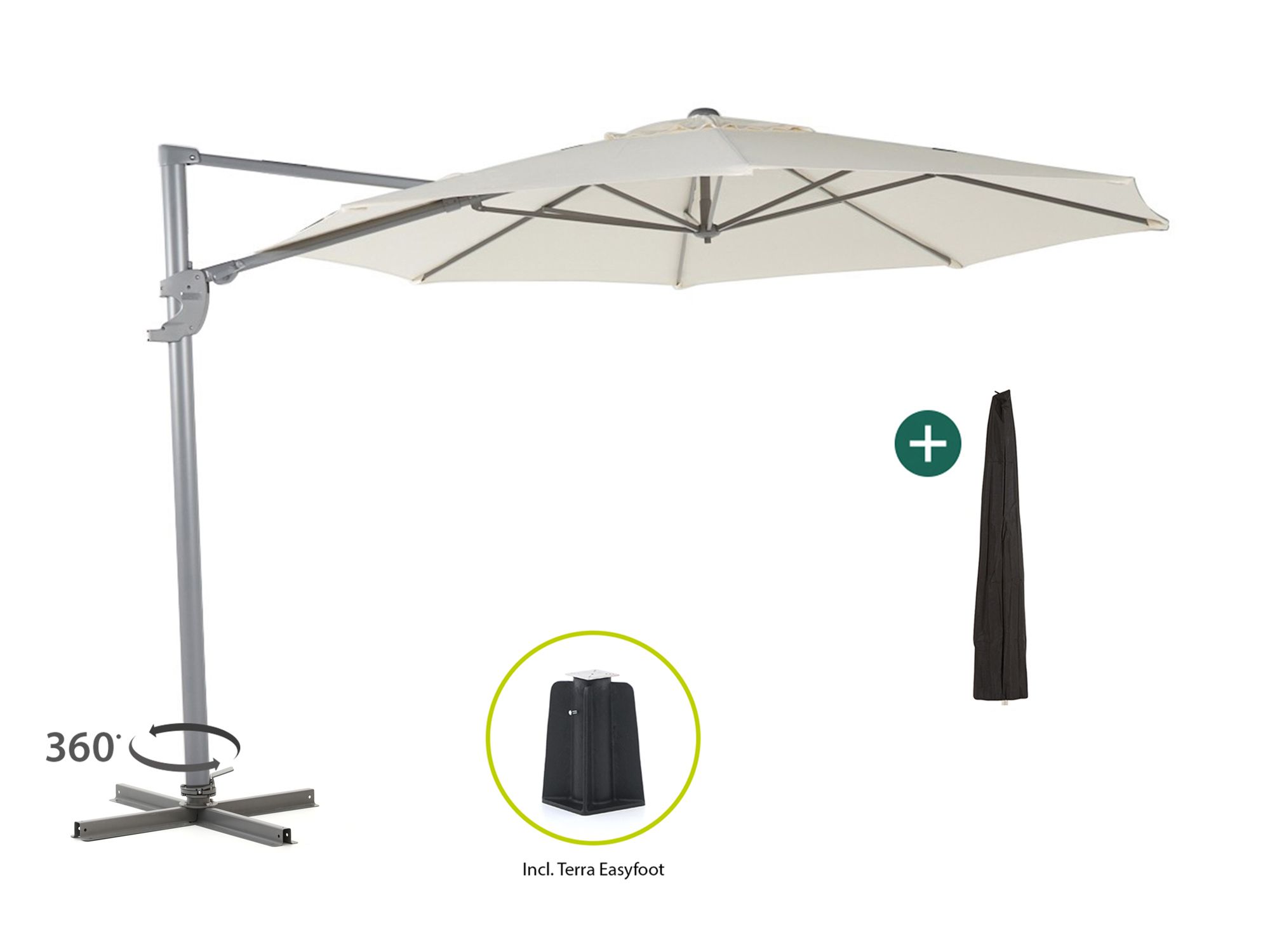 Shadowline Francisco zweefparasol ø 330cm