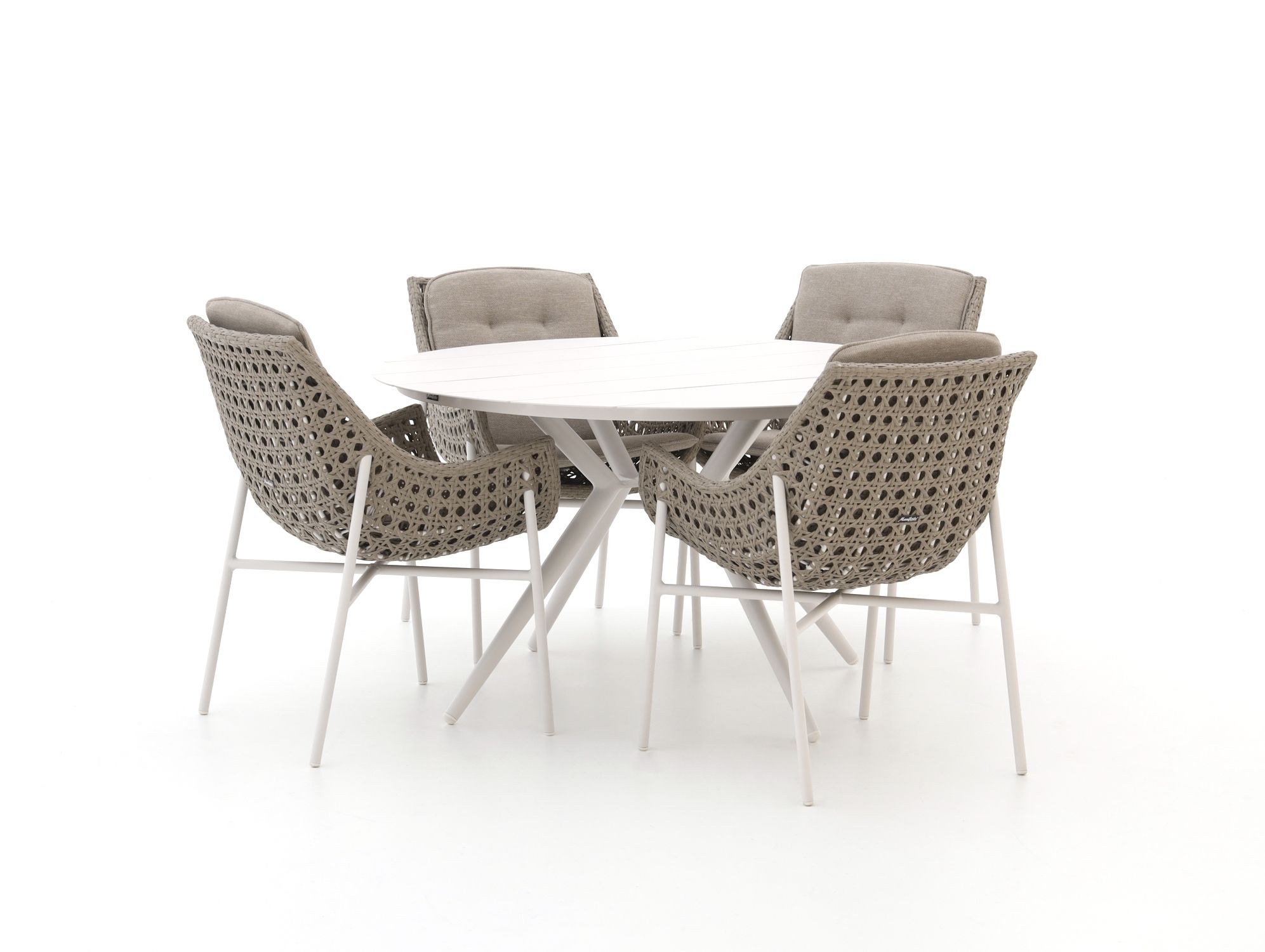 Manifesto Novara/Sora ø127cm dining tuinset 5-delig